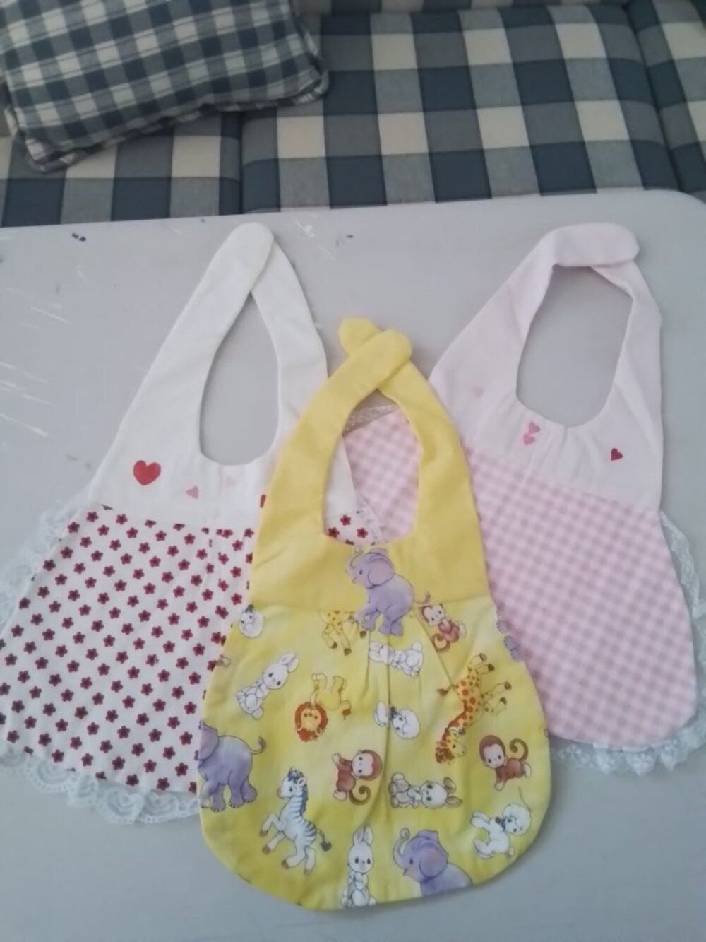 Set of 3 Handmade Baby Bibs New